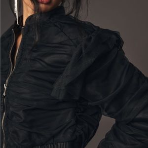 By Anthropologie Appliqué Bomber Jacket